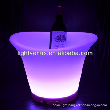 rechargeable PE LED ice bucket with remote control